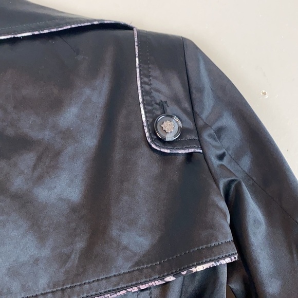 Jessica Simpson Black Trench Coat Size XS - Picture 10 of 15